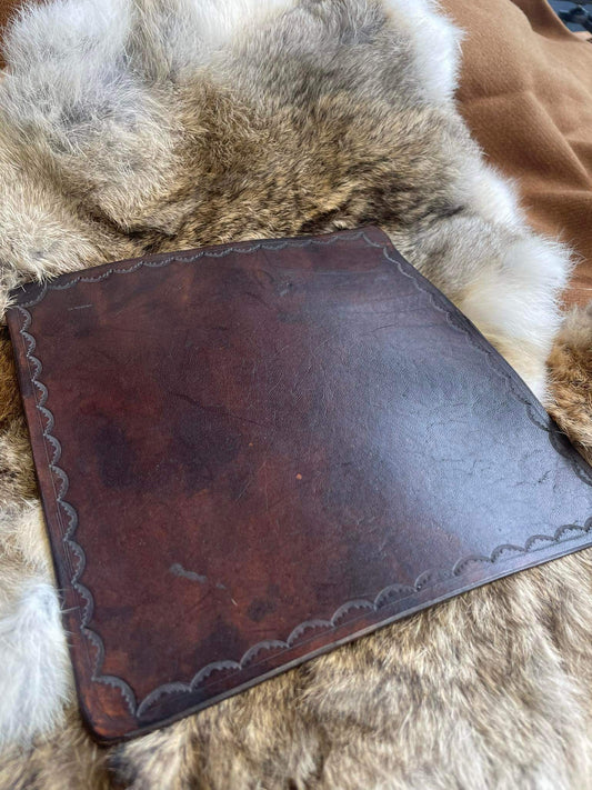 Handmade Leather Mat - Mouse Mat / Leather Tobacco Rolling Mat